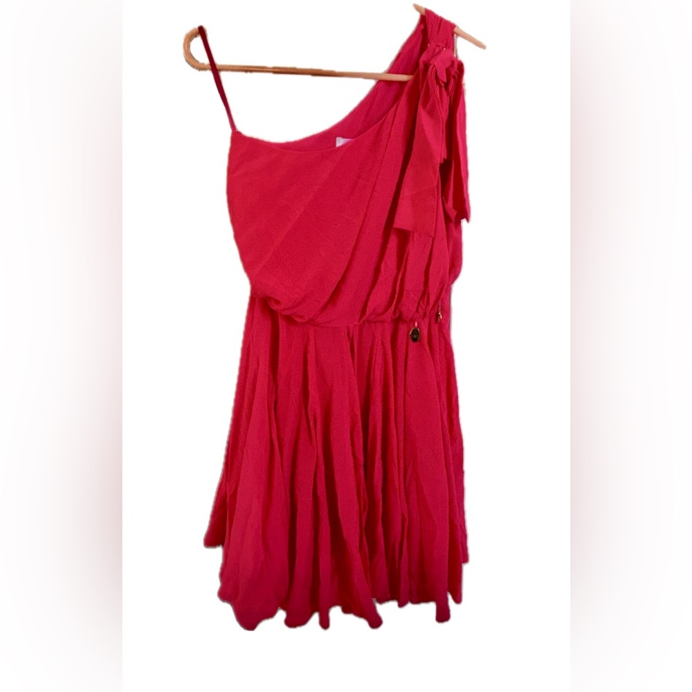 Elisabetta Franchi Passepartout Dress Bright pink asymmetrical